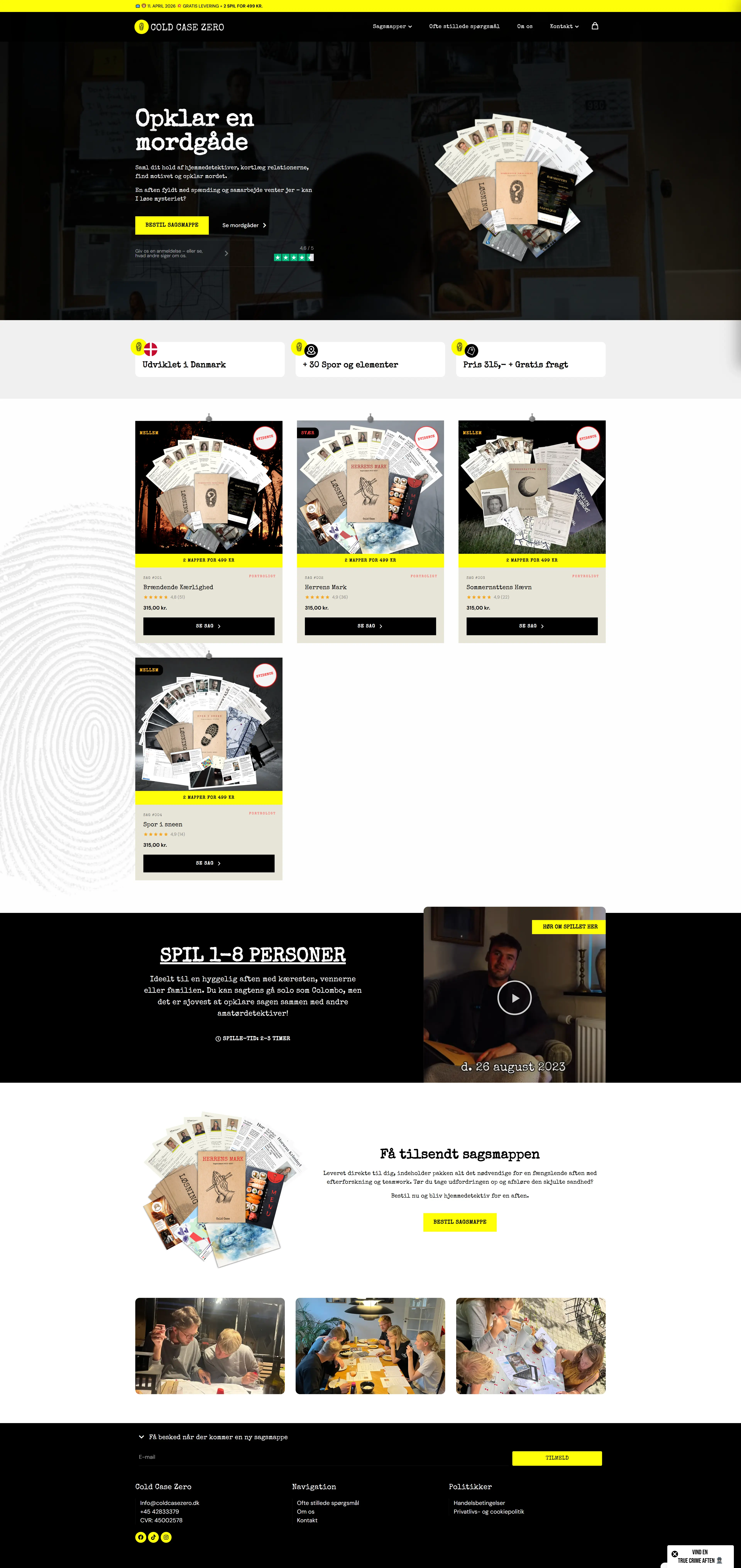 Cold Case Zero website